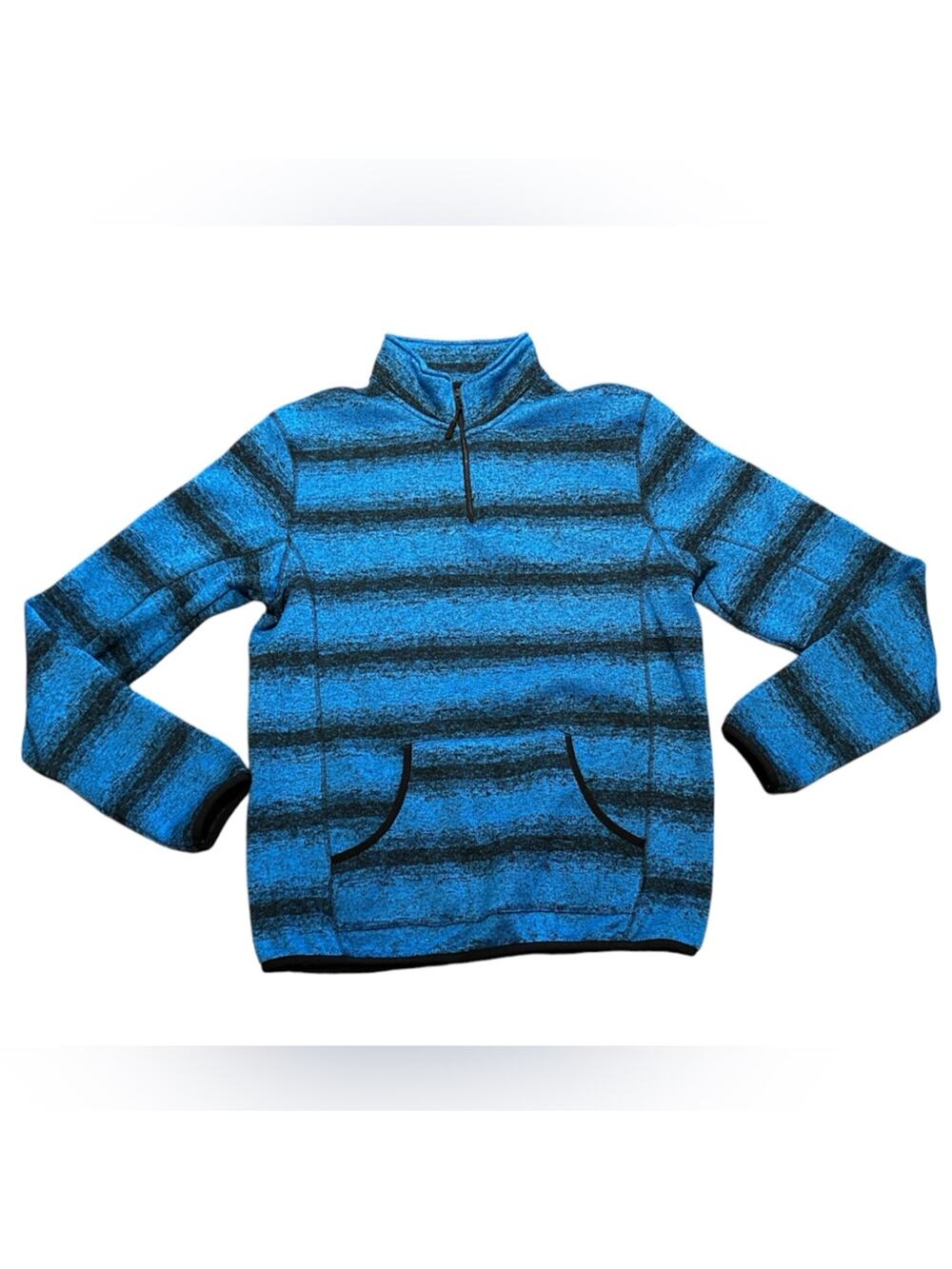 Powder River Outfitters Mens XL Blue and Black Quarter Zip Pullover by Panhandle